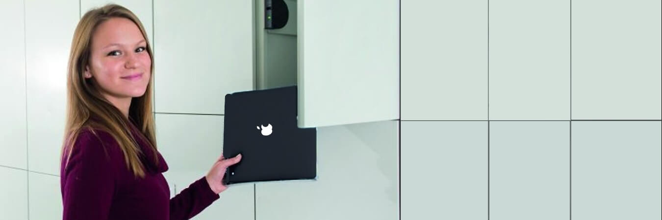 Fonzel Smart lockers - asset locker for laptops, tablets, and phones.