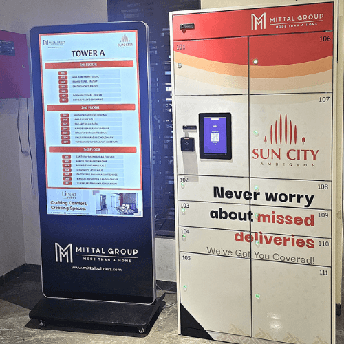 parcel locker at apartment